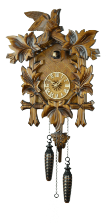 画像はクォーツ式のため鎖が短いですが床まで伸びています